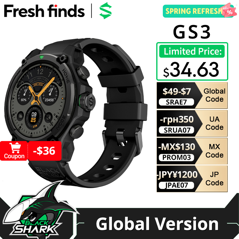 Smartwatch Face - [Światowa premiéra] Smartwatch Blackshark GS3 Wersja