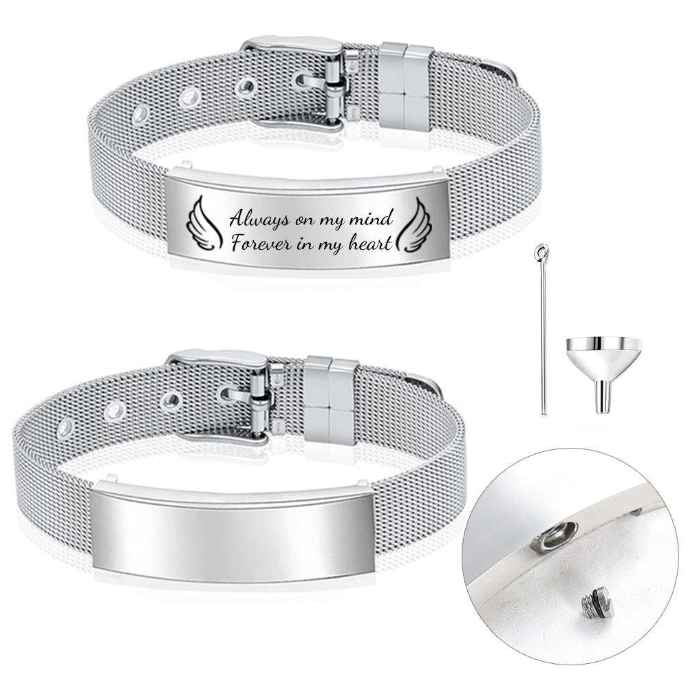Stainless Mesh Band - Biżuteria kremacyjna Bransoletka z urną dla