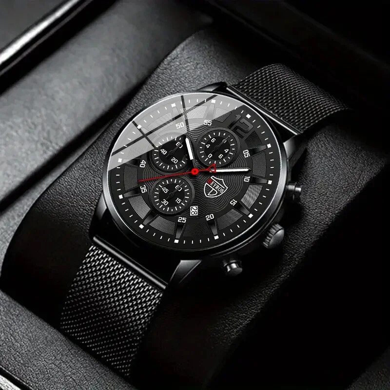 Stainless Mesh Band - DEYROS moda męska minimalistyczne zegarki mężczyźni