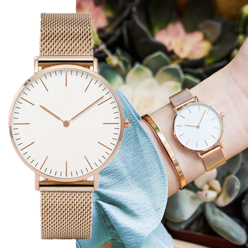 Stainless Mesh Band - Top marka luksusowe zegarki damskie moda