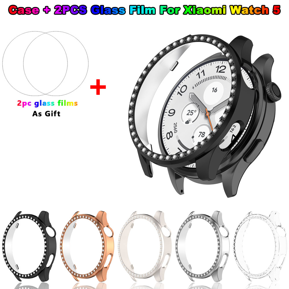 Xiaomi Smartwatch Accessories - Błyszcząca obudowa PC + szklana folia