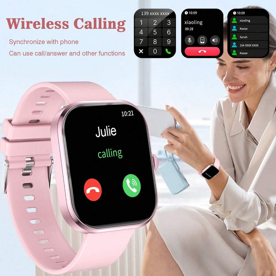 Smartwatch Touch - Smartwatch, Bezprzewodowe połączenia/dzwonienie, Tryb multi-sportowy, Przypomnienie