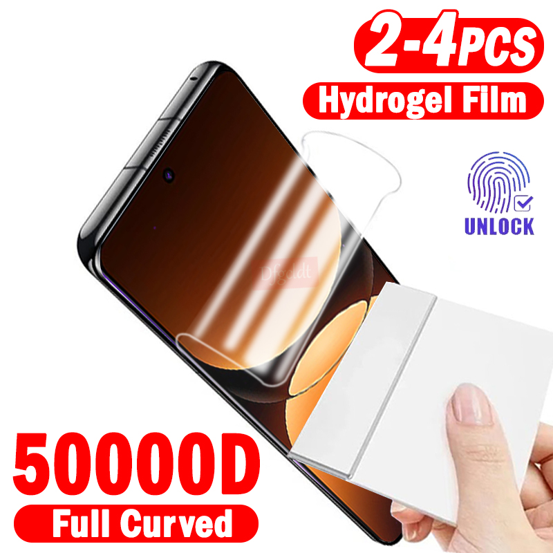 Realme Gt 6 - 2-4-częściowa pełna zakrzywiona folia hydrożelowa do