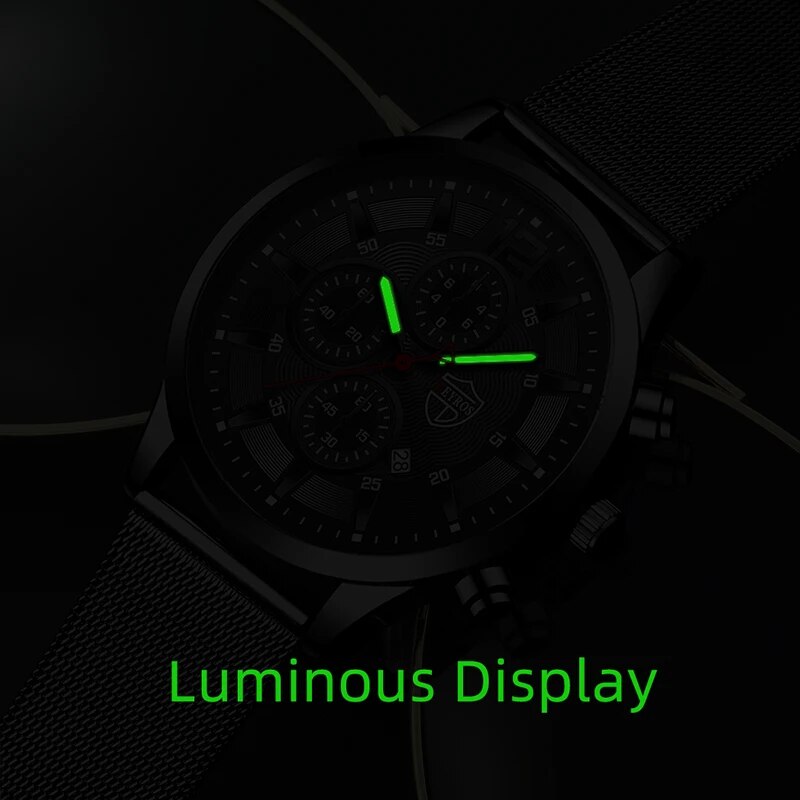 DEYROS moda męska minimalistyc – Stainless Mesh Band recenzja i cena
