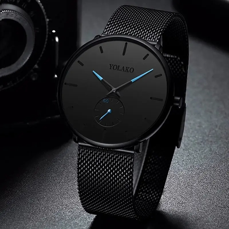 YOLAKO moda męska minimalistyc – Stainless Mesh Band recenzja i cena