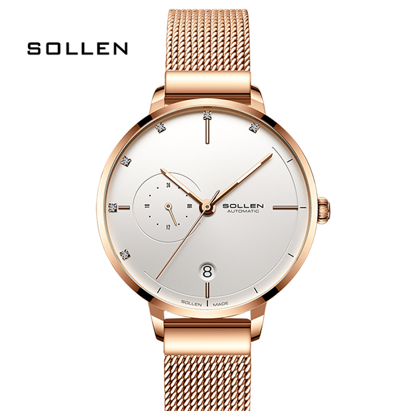 SOLLEN-Automatyczne Zegarki Me – Stainless Mesh Band recenzja i cena
