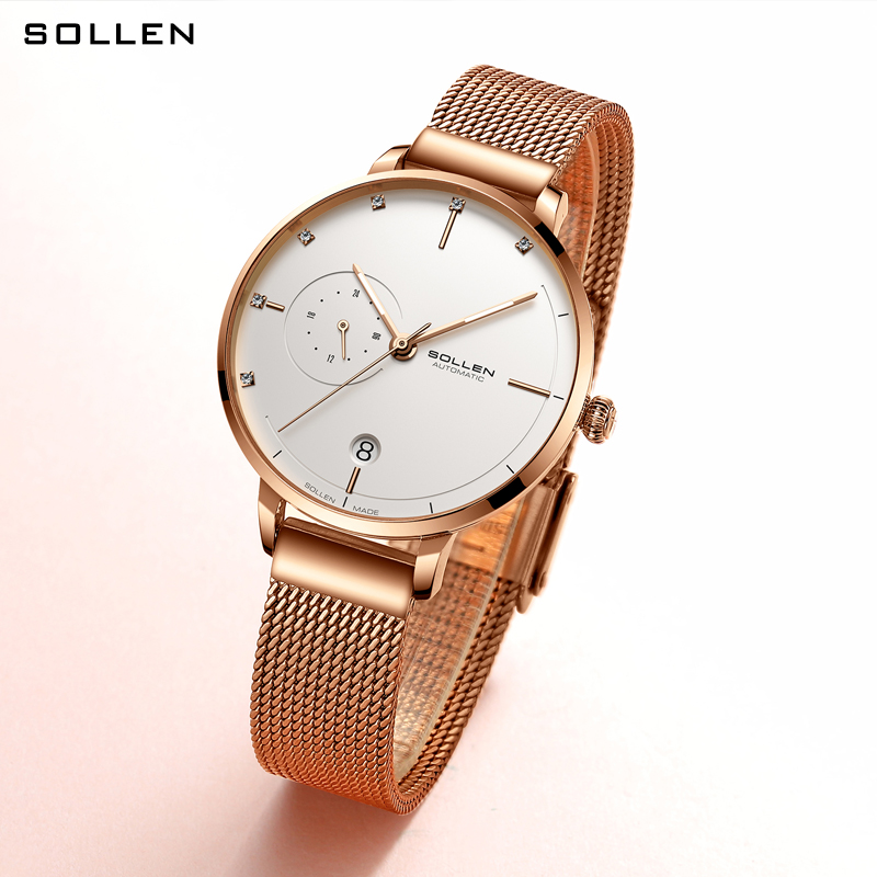 SOLLEN-Automatyczne Zegarki Me – Stainless Mesh Band recenzja i cena